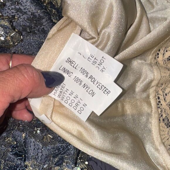 MANDALAY luxury brand One Shoulder Lace sequin beaded embellished Dress Size 4 - Picture 7 of 7